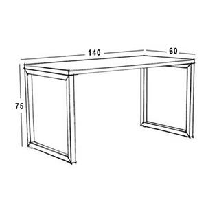 میز اداری سازینه چوب سری داریو مدل S-M140