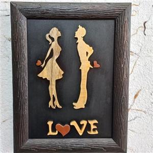 تابلو زیبای loveمعرق کاری
