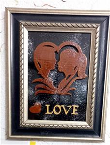 تابلو زیبای loveمعرق کاری