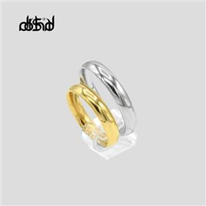 حلقه ساده طلایی و نقره ای جنس استیل و رنگ ثابت و مناسب بانوان و آقایان