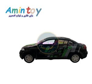 ماکت ماشین فلزی رنو مگان رنگ مشکی به طول 11 و نیم سانتیمتر و وزن 105 گرم