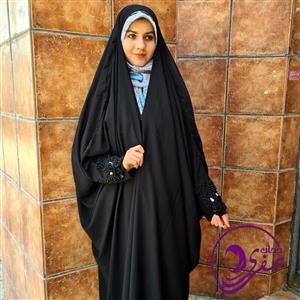 چادر مشکی لبنانی گل برجسته