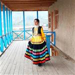 لباس محلی دخترانه 10 تا 11 سال بلوز زرد