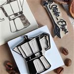 مهر  دستساز لینو طرح موکاپات(قهوه جوش)