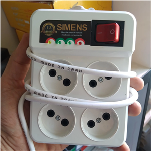 محافظ برق 4 خانه کلید دار صوتی تصویری کامپیوتر 2 متری زیمنس Simens