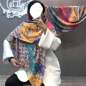 روسری نخی پاییزه قواره 140 کد 04