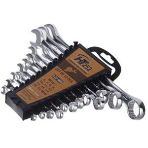 مجموعه 12 عددی آچار یکسر تخت یکسر رینگی اچ تی مدل HT-252