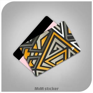 استیکر کارت بانکی خطوط رنگی