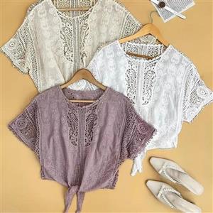 شومیز گیپور مجلسی جلو گره ای