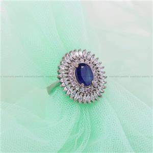 انگشتر یاقوت کبود زنانه کد 5603