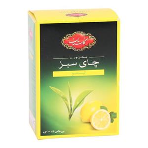 چای سبز گلستان با طعم لیمو مقدار 100 گرم