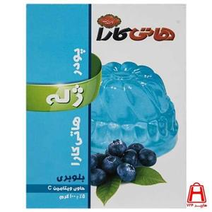 پودر ژله بلوبری هاتی کارا مقدار 100 گرم Hoti Kara Bluberry Jelly 100gr