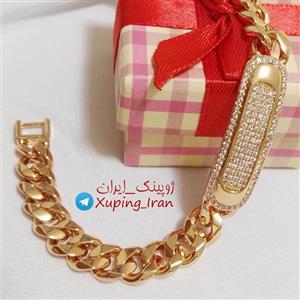 دستبند کارتیه ژوپینگ پهن نگین دار  Xuping