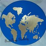 دیوارکوب سفالی طرح نقشه جهان