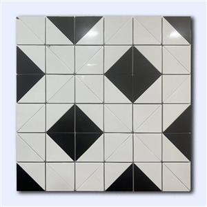 کاشی بین کابینتی پشت چسبی سفید مشکی 30 سانتی کد 16273