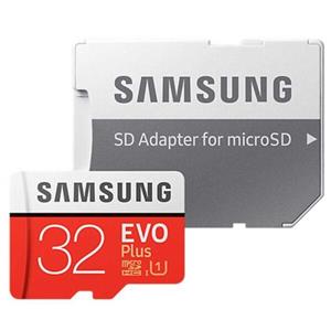 کارت حافظه microSDXC سامسونگ مدل EVO Plus کلاس ۱۰ استاندارد UHS-I U1 سرعت ۱۰۰MBps ظرفیت ۳۲ گیگابایت به همراه آداپتور SD