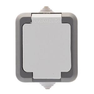 پریز روکار بارانی ارت دار خیام الکتریک با مغزی سرامیکی بسته 10 عددی