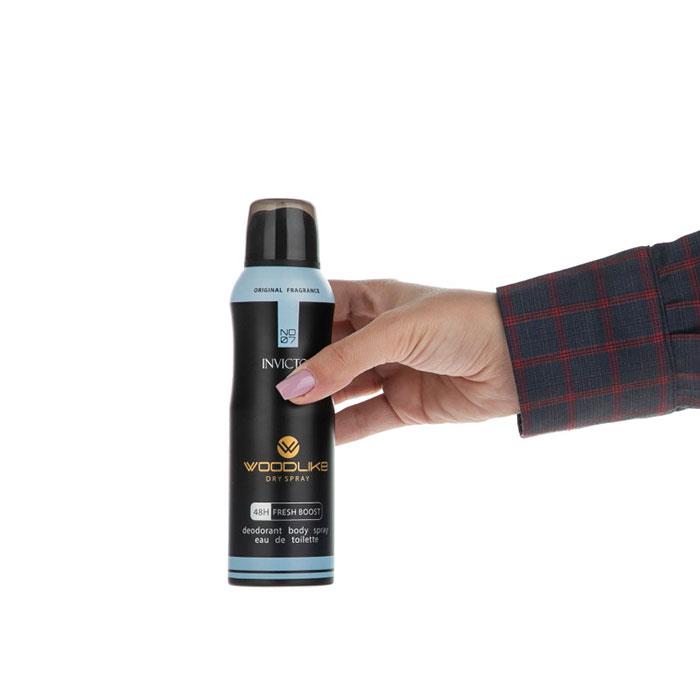 اسپری خوش بو کننده بدن وودلایک مدل Invictos حجم 200 میلی لیتر
