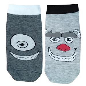 جوراب زنانه مدل تا به تا طرح کارخانه هیولاها کد 261