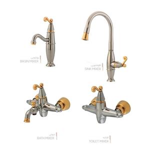 ست شیرآلات آتریسا مدل آرامیس تیتانیوم طلایی