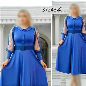 پیراهن و لباس مجلسی کوتاه زنانه کرپ کش و تور توپی سایز 38 تا 50