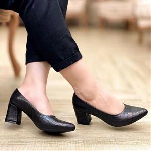 کفش مجلسی زنانه پاشنه مبلی پنج سانتی