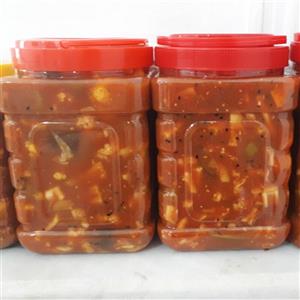 ترشی مشهدی یا ترشی گوجه در بسته بندی 2 کیلویی