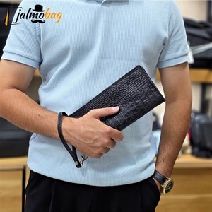 کیف دسته چک و کیف پول چرم گاوی25 *12 سانت