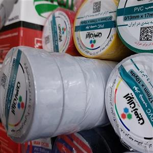 چسب برق ایران زمین مدل pvc  رنگ سفید و زرد و قرمز