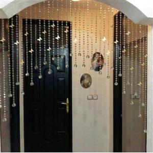 پرده کریستالی عرض 1 متر با پروانه