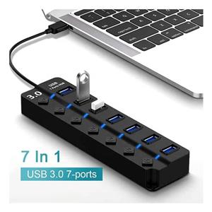 هاب 7 پورت USB3.0 پی نت مدل 507 با کابل 1.2 متری