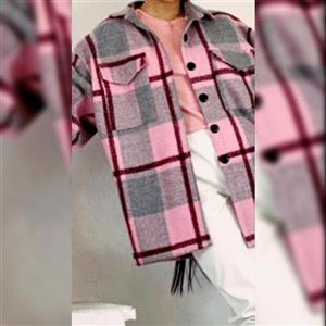 شومیز زنانه پشمی فوتر بسیار گرم وشیک سایزفری 38الی 42 جیب دار دگمه خور سرآستین وجلوی شومیز