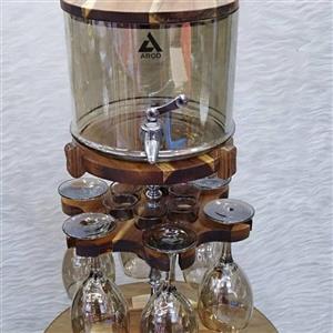 کلمن شیشه ای شامپاینی شات دار