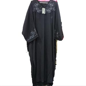 مانتو جلو بسته بدون دکمه بلند (پارچه کرپ نازک)