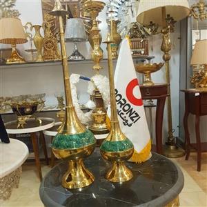 گلاب پاش برنجی هندی طرح فیروزه بزرگ
