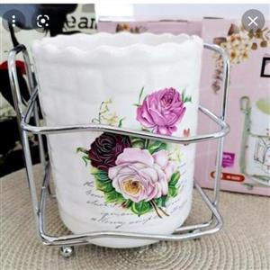 جا قاشقی و جاکاردی سرامیکی تک استند دار