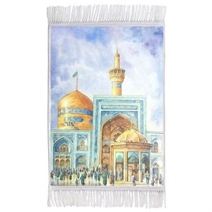 تابلو فرش ماشینی افراتوس طرح گنبد و بارگاه امام رضا (ع) سایز A3