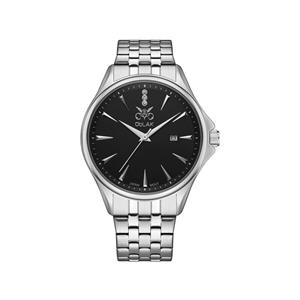 ساعت مچی عقربه ای مردانه اوبلاک مدل 72712 رنگ استیل صفحه مشکی