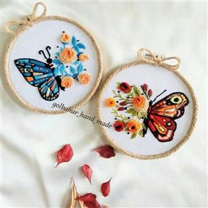 دیوارکوب گلدوزی پروانه