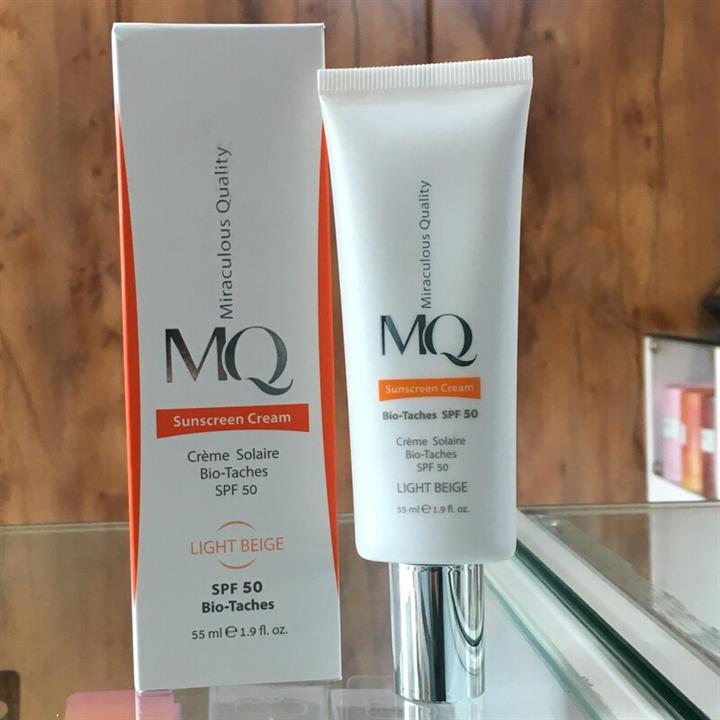 کرم ضد افتاب ضدلک SPF50 بژ روشن ام کیو MQ