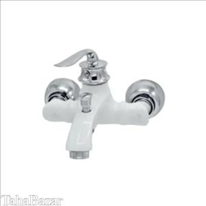 شیر حمام تهران برنز مدل بامبو  سفید کروم