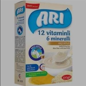 غذای کودک آری 200 گرم فرنی پودر  برنج با شیر بزARI