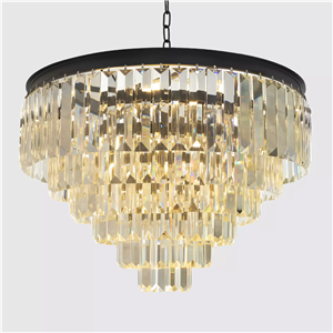 لوستر کریستال کاردی گرد طبقاتی ۶۰ سانت کد nh3005