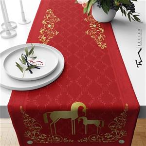 رانر طرح اسب رویا - سایز 40 در 140 سانتیمتر - جنس دو رو مخمل پورش - کیفیت عالی