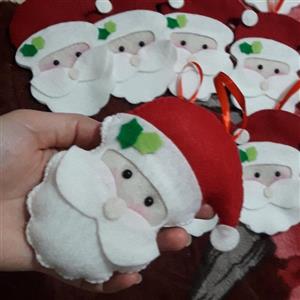 10 عدد  عروسک بابانوئلهدیه کریسمس نمدی 12 سانتی