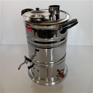 سماور گازی استیل 6  لیتری دارای شمعک