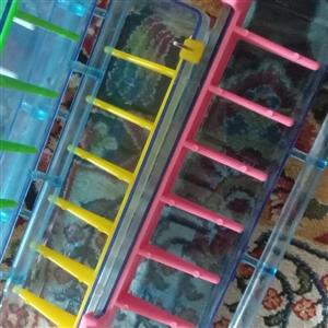 دانخوری پرندگان کریستال با جداکننده پلاستیگی گیره سیمی