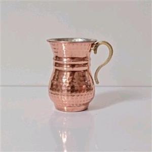 لیوان کمر باریک دسته برنجی طرح ترک نانو