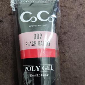 پلی ژل کاشت ناخن برند coco رنگ G02 PEACH GALAXY