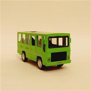 ماکت ماشین مینی بوس فیات قدیمی عقبکش موزیکال در 4 رنگ مختلف،رنگ  سبز طول 12 سانتی متر